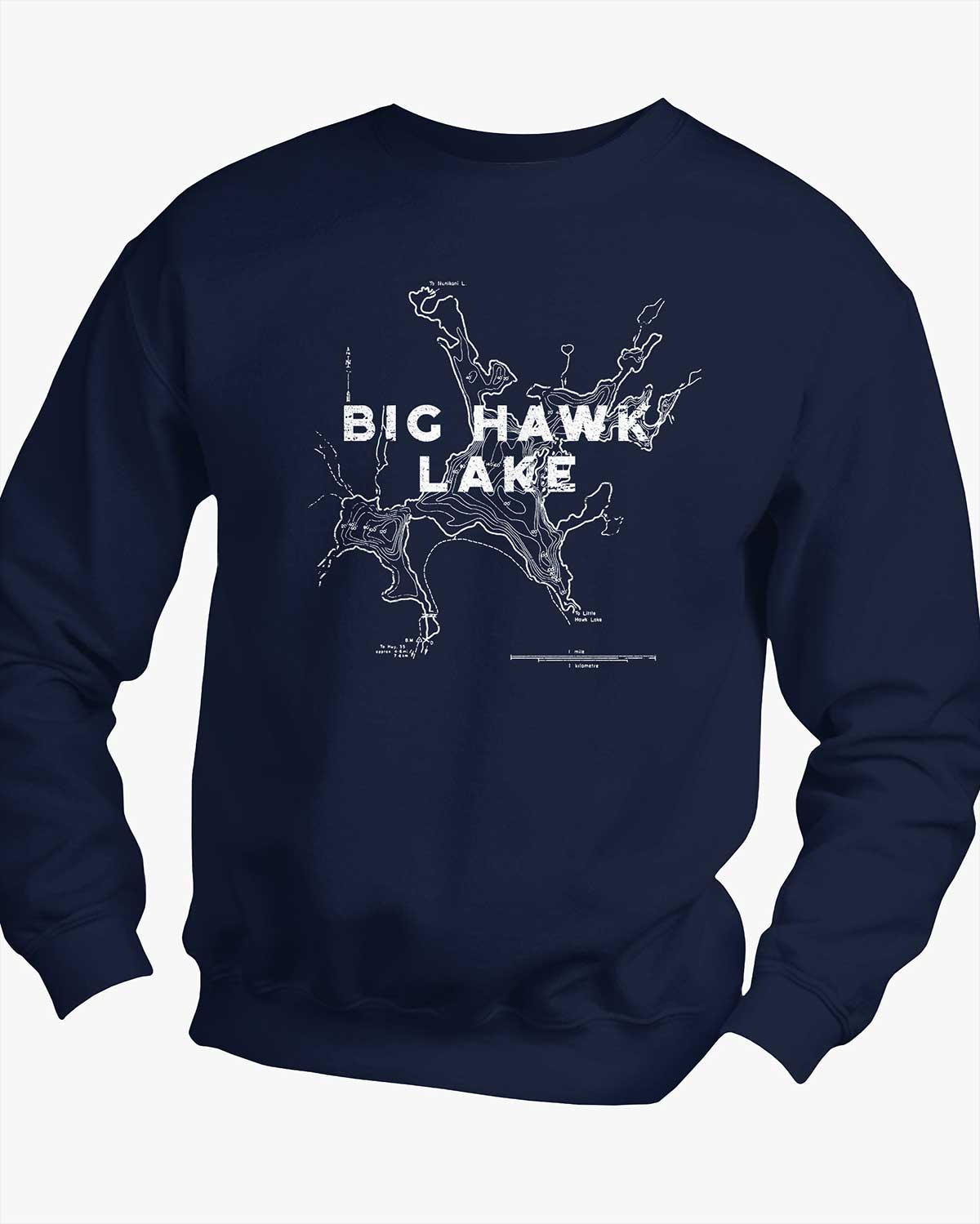 Lake Contours - Big Hawk Lake - Sweater