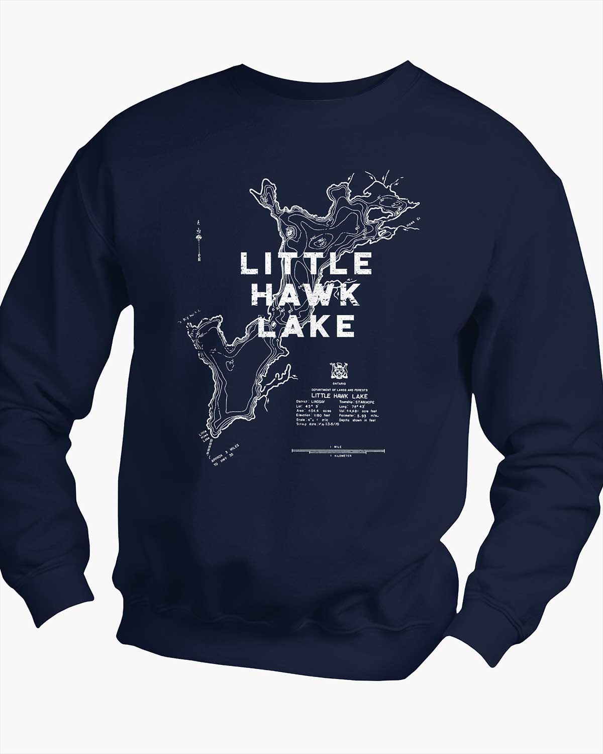 Lake Contours - Little Hawk Lake - Sweater