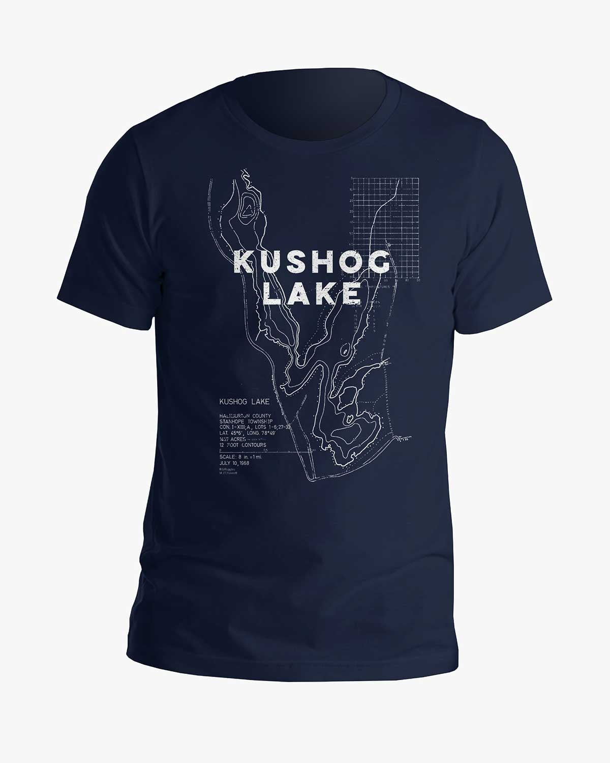 Lake Contours - Kushog Lake - Tee