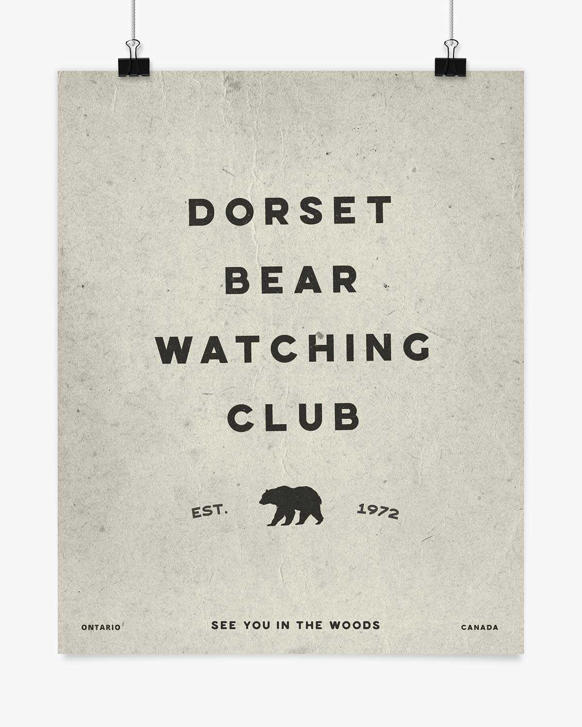 Bear Watching Club - Dorset - Wall Art