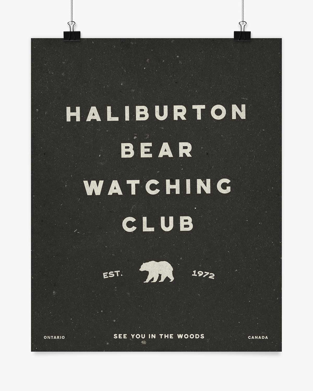 Bear Watching Club - Haliburton - Wall Art
