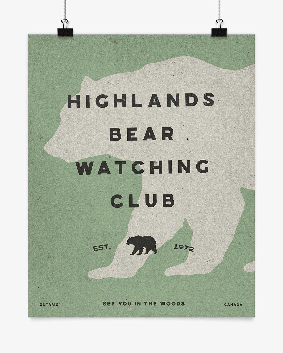 Bear Watching Club - Highlands - Wall Art