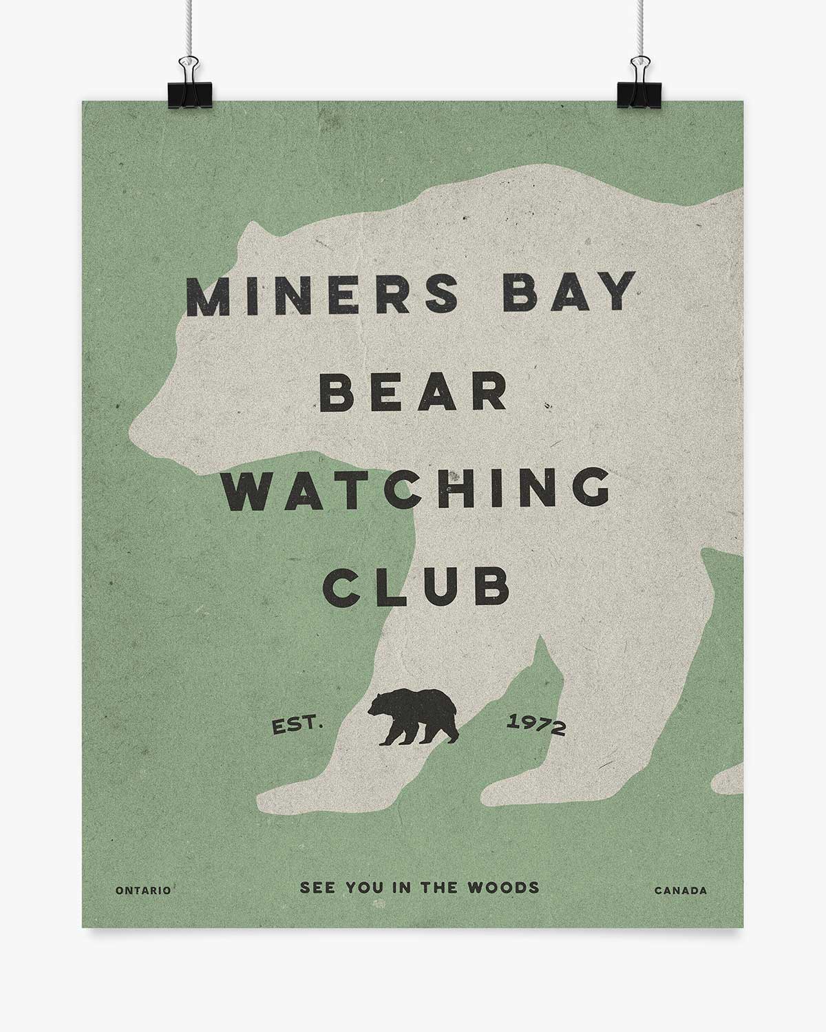 Bear Watching Club - Miners Bay - Wall Art