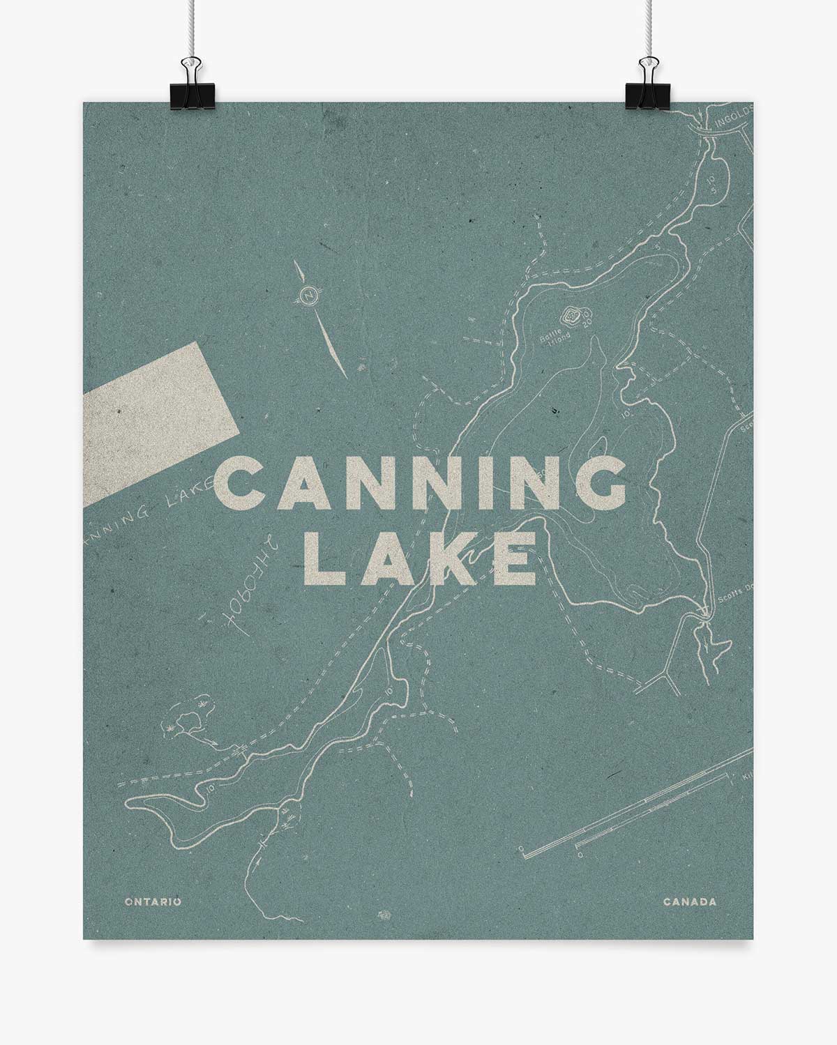 Lake Contours - Canning Lake - Wall Art