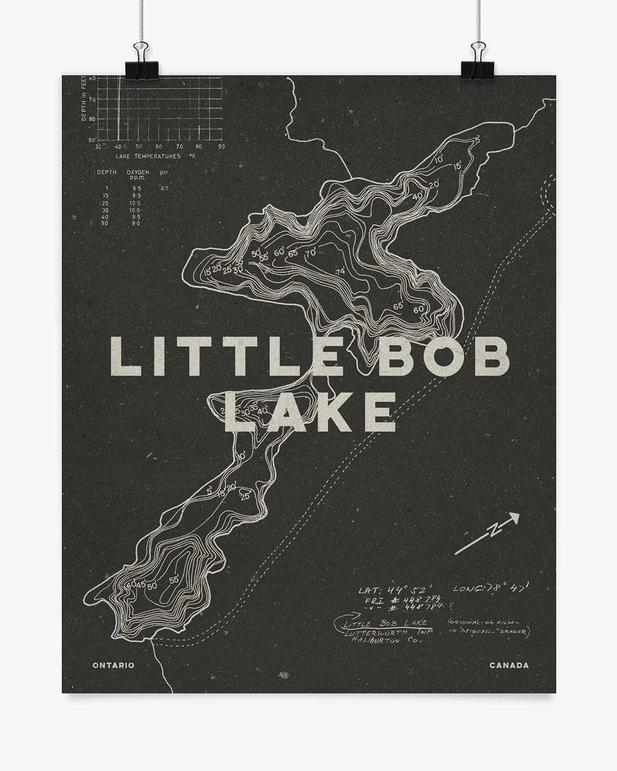 Lake Contours - Little Bob Lake - Wall Art